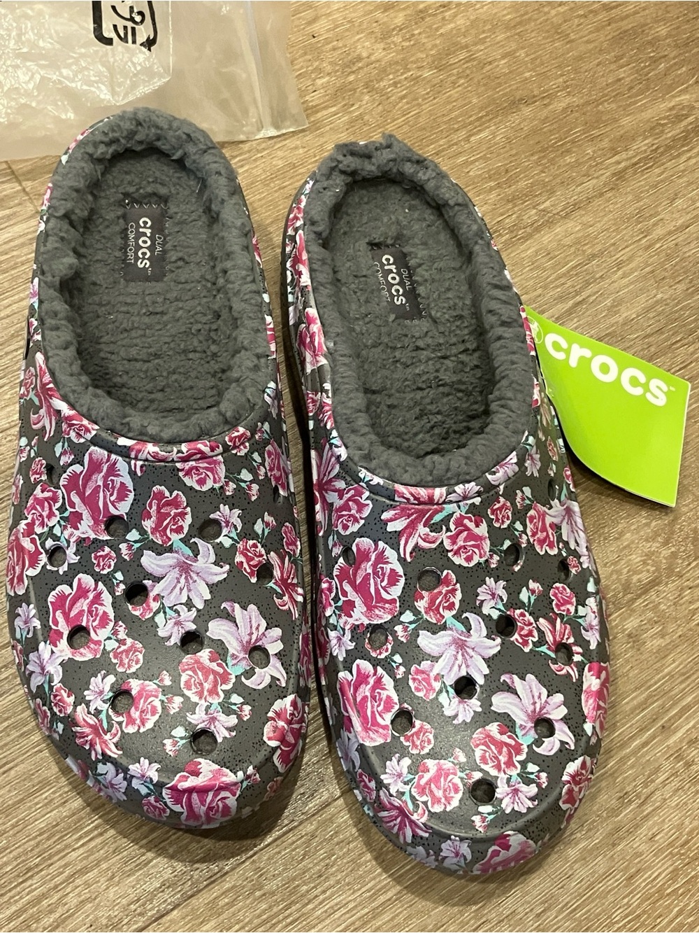 Crocs Freesail Lined Clog Women's Size 10 Multi Floral/Slate Gray NEW